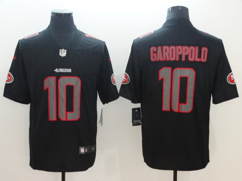 Men's San Francisco 49ers Jimmy Garoppolo #10 Black Jersey